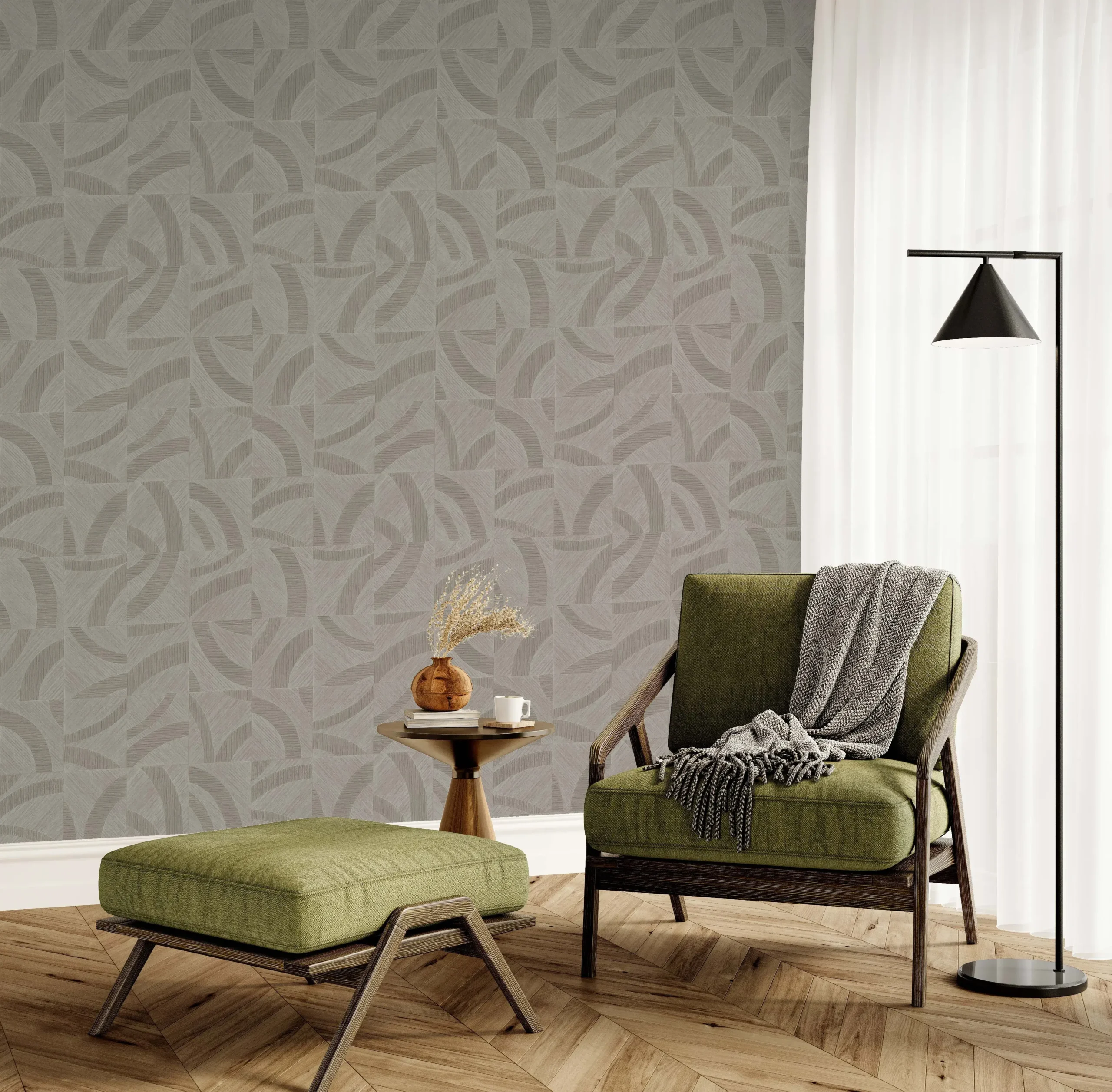 Beige Embossed Wallpaper – Glittering Neutral (24101-4)